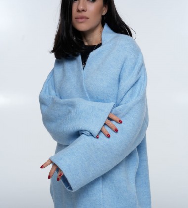 Кардиган Long Warm Knit Blue | Showroom By Nona — зображення 6
