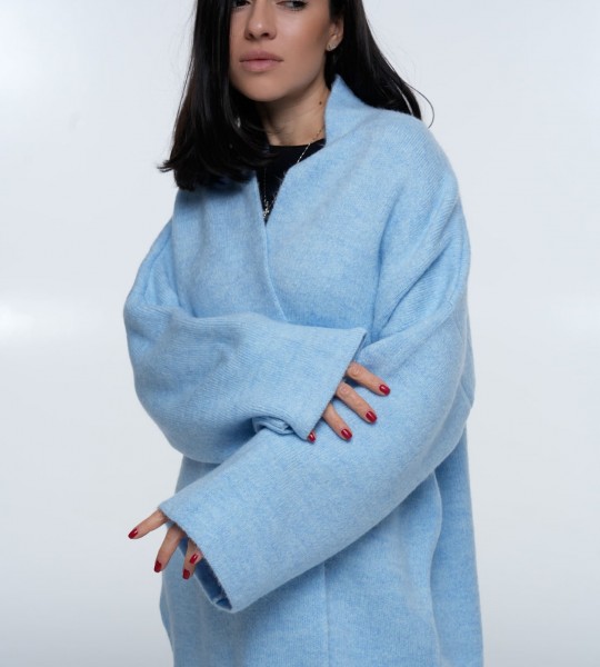 Кардиган Long Warm Knit Blue | Showroom By Nona — зображення 6