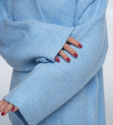 Кардиган Long Warm Knit Blue | Showroom By Nona — зображення 7