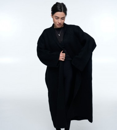 Кардиган Long Warm Knit Black | Showroom By Nona — зображення 2