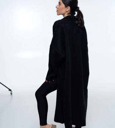 Кардиган Long Warm Knit Black | Showroom By Nona — зображення 5