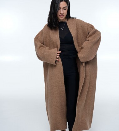 Кардиган Long Warm Knit Кемел | Showroom By Nona — зображення 3 Кардиган Long Warm Knit Кемел | Showroom By Nona — зображення 3