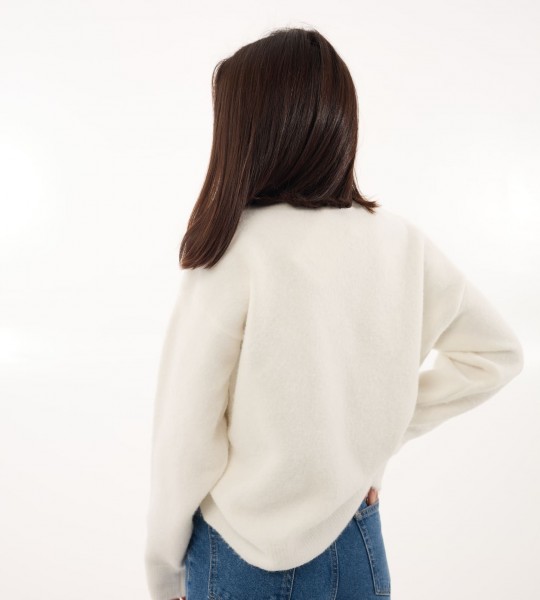 Светр Cozy Aura Білий | Showroom By Nona — зображення 3 Светр Cozy Aura Білий | Showroom By Nona — зображення 3