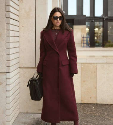 Пальто Elegant Line Бордо | Showroom By Nona
