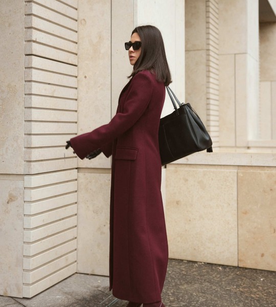 Пальто Elegant Line Бордо | Showroom By Nona — зображення 8