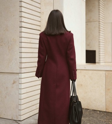Пальто Elegant Line Бордо | Showroom By Nona — зображення 7 Пальто Elegant Line Бордо | Showroom By Nona — зображення 7