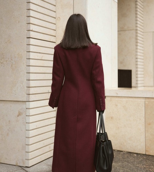 Пальто Elegant Line Бордо | Showroom By Nona — зображення 7