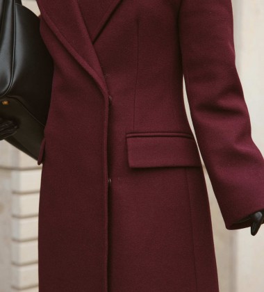 Пальто Elegant Line Бордо | Showroom By Nona — зображення 6 Пальто Elegant Line Бордо | Showroom By Nona — зображення 6