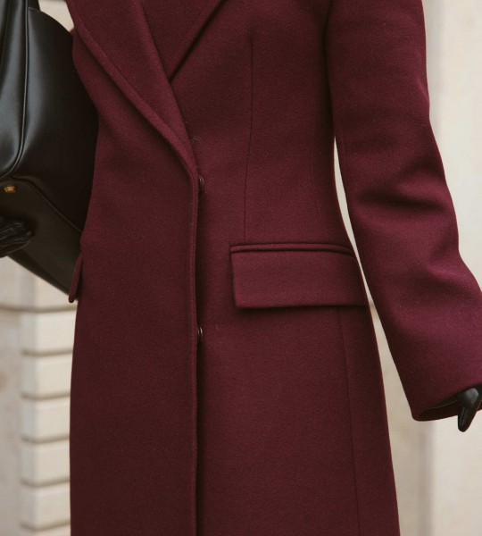 Пальто Elegant Line Бордо | Showroom By Nona — зображення 6