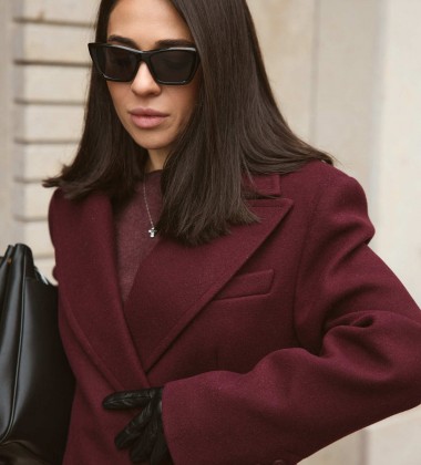 Пальто Elegant Line Бордо | Showroom By Nona — зображення 5 Пальто Elegant Line Бордо | Showroom By Nona — зображення 5