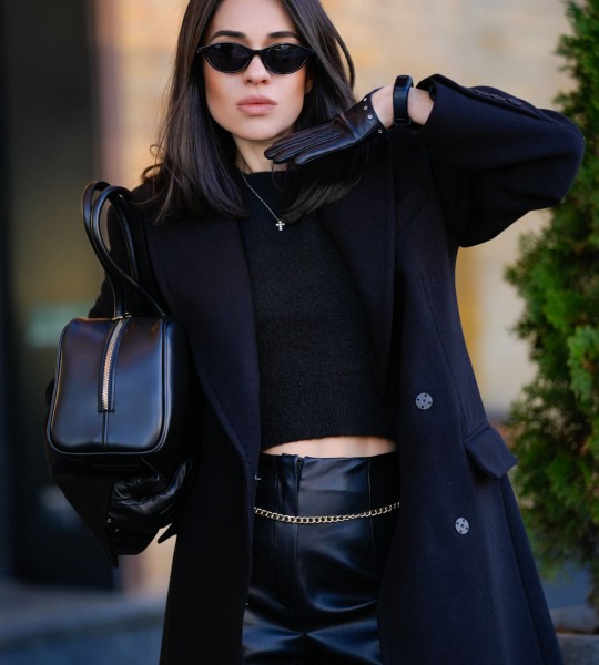 Пальто Elegant Line Black | Showroom By Nona — зображення 3 Пальто Elegant Line Black | Showroom By Nona — зображення 3