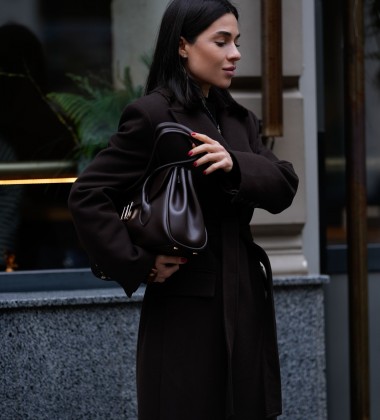 Пальто Elegant Line Dark Chocolate | Showroom By Nona — зображення 3 Пальто Elegant Line Dark Chocolate | Showroom By Nona — зображення 3