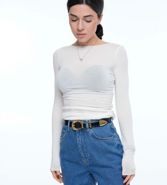 Лонгслів Sheer Silhouette Milk