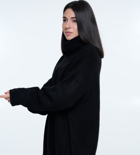 Светр Oversize Warm Hug Чорний | Showroom By Nona — зображення 4