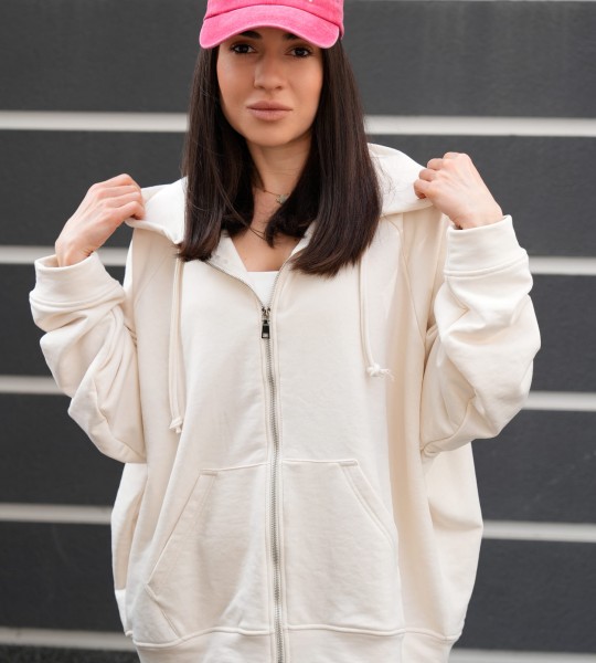 Худі на блискавці Hoodie Zip Creamy Beige