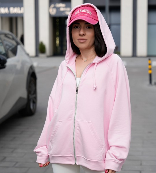 Худі на блискавці Hoodie Zip Bubblegum Pink