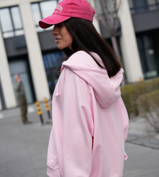 Худі на блискавці Hoodie Zip Bubblegum Pink | Showroom By Nona — зображення 3