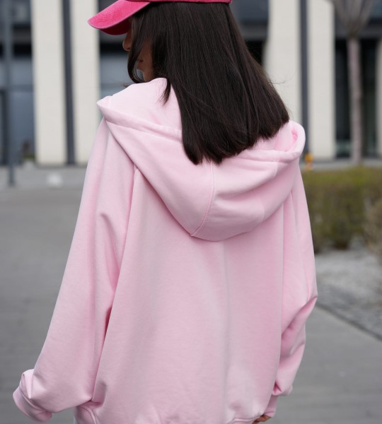 Худі на блискавці Hoodie Zip Bubblegum Pink | Showroom By Nona — зображення 4