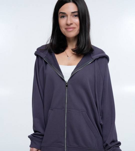 Худі на блискавці Hoodie Zip Eggplant
