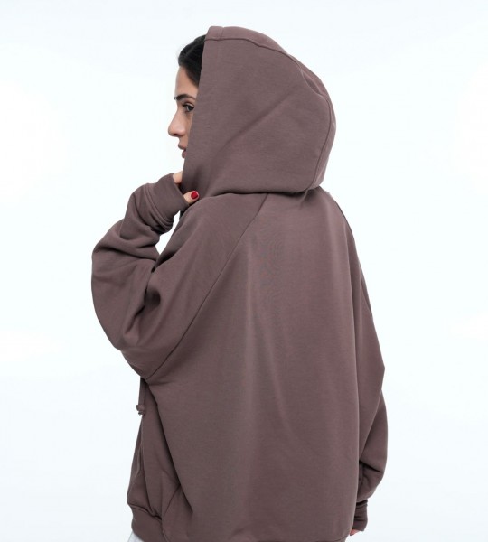 Худі на блискавці Hoodie Zip Шоколад | Showroom By Nona — зображення 4