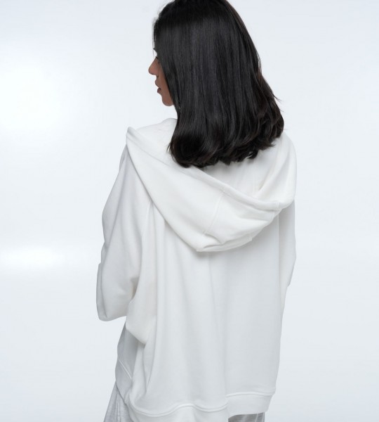 Худі на блискавці Hoodie Zip White | Showroom By Nona — зображення 3