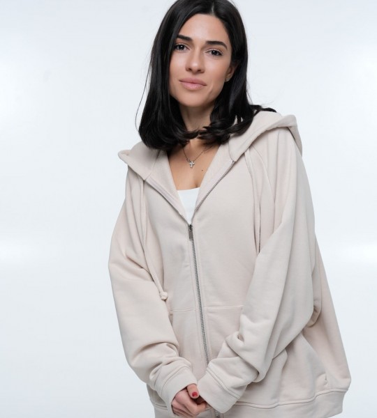Худі на блискавці Hoodie Zip Beige