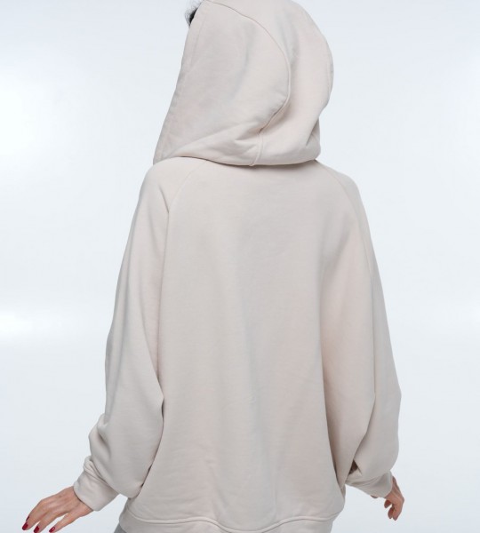 Худі на блискавці Hoodie Zip Beige | Showroom By Nona — зображення 2 Худі на блискавці Hoodie Zip Beige | Showroom By Nona — зображення 2