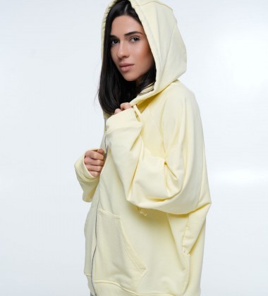 Худі на блискавці Hoodie Zip Лимон | Showroom By Nona — зображення 3