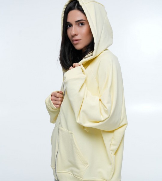 Худі на блискавці Hoodie Zip Лимон | Showroom By Nona — зображення 3 Худі на блискавці Hoodie Zip Лимон | Showroom By Nona — зображення 3