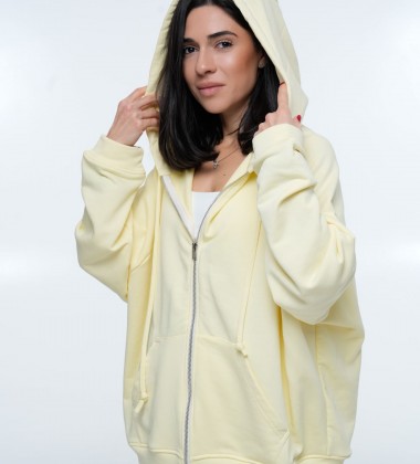 Худі на блискавці Hoodie Zip Лимон | Showroom By Nona — зображення 2