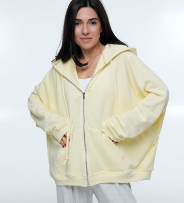 Худі на блискавці Hoodie Zip Лимон | Showroom By Nona