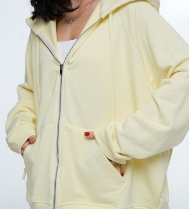Худі на блискавці Hoodie Zip Лимон | Showroom By Nona — зображення 5