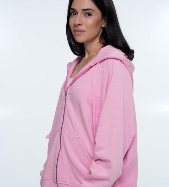 Худі на блискавці Hoodie Zip Pink | Showroom By Nona — зображення 2