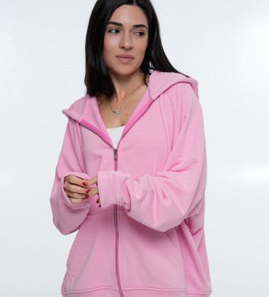 Худі на блискавці Hoodie Zip Pink | Showroom By Nona