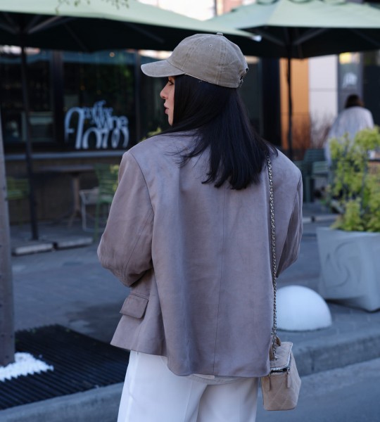 Блейзер Suede Oversize Milano Beige | Showroom By Nona — зображення 4