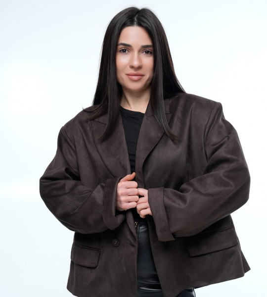 Блейзер Suede Oversize Milano Chocolate