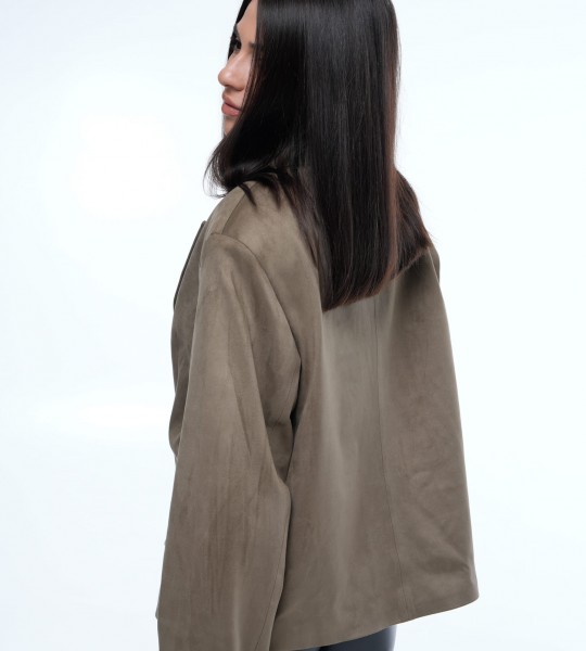 Блейзер Suede Oversize Milano Olive | Showroom By Nona — зображення 6 Блейзер Suede Oversize Milano Olive | Showroom By Nona — зображення 6