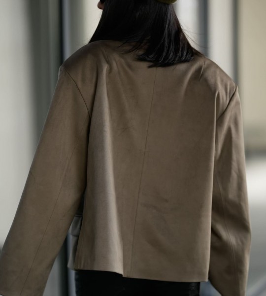 Блейзер Suede Oversize Milano Olive | Showroom By Nona — зображення 3