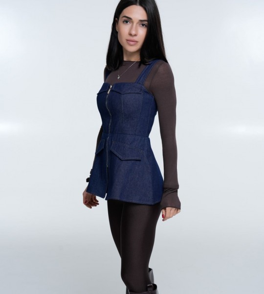 Корсет Denim Structure Deep Blue | Showroom By Nona — зображення 2