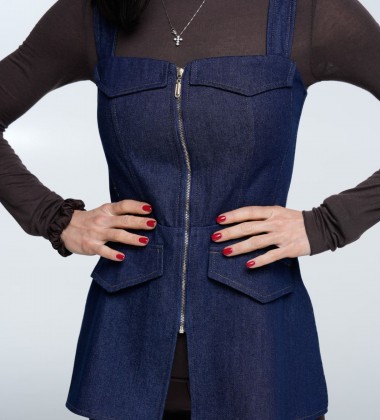 Корсет Denim Structure Deep Blue | Showroom By Nona — зображення 6