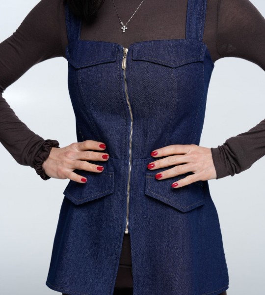 Корсет Denim Structure Deep Blue | Showroom By Nona — зображення 6