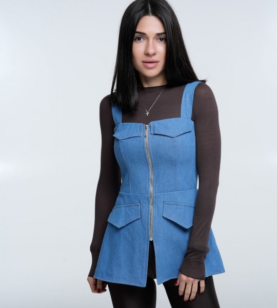 Корсет Denim Structure Light Blue