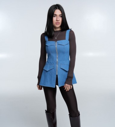 Корсет Denim Structure Light Blue | Showroom By Nona — зображення 3 Корсет Denim Structure Light Blue | Showroom By Nona — зображення 3