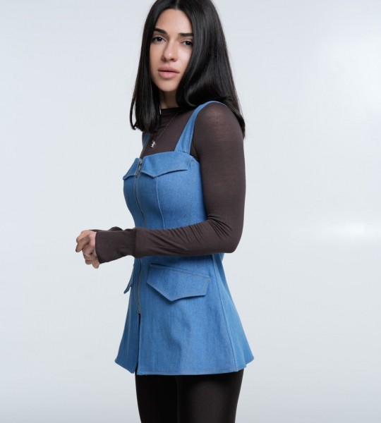 Корсет Denim Structure Light Blue | Showroom By Nona — зображення 4