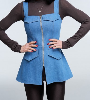 Корсет Denim Structure Light Blue | Showroom By Nona — зображення 2 Корсет Denim Structure Light Blue | Showroom By Nona — зображення 2