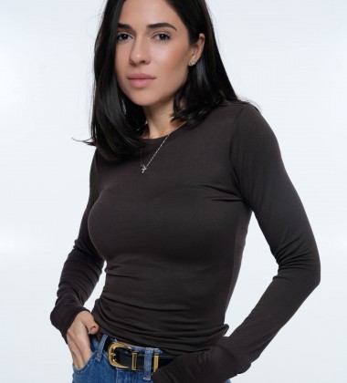 Лонгслів Pure Smooth Chocolate | Showroom By Nona