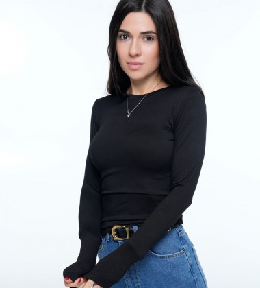 Лонгслів Pure Smooth Black | Showroom By Nona