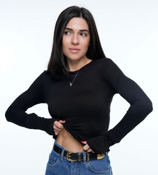 Лонгслів Pure Smooth Black | Showroom By Nona — зображення 2