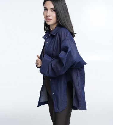 Сорочка Left Cut Denim Indigo | Showroom By Nona — зображення 6 Сорочка Left Cut Denim Indigo | Showroom By Nona — зображення 6