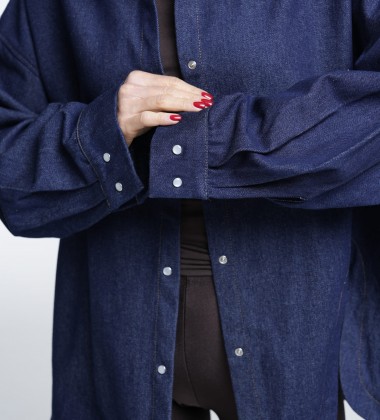 Сорочка Left Cut Denim Indigo | Showroom By Nona — зображення 4 Сорочка Left Cut Denim Indigo | Showroom By Nona — зображення 4